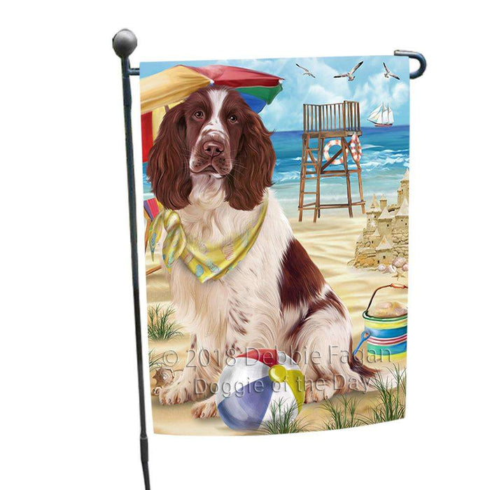 Pet Friendly Beach Springer Spaniel Dog Garden Flag GFLG54254