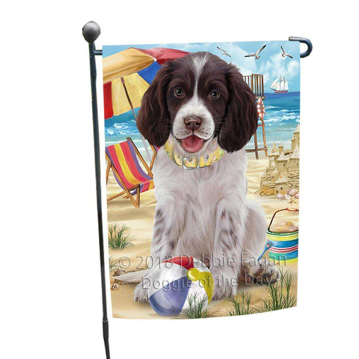 Pet Friendly Beach Springer Spaniel Dog Garden Flag GFLG54255