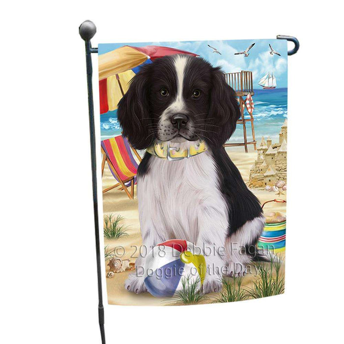 Pet Friendly Beach Springer Spaniel Dog Garden Flag GFLG54256