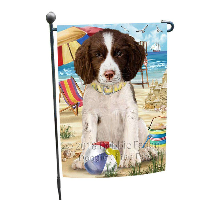 Pet Friendly Beach Springer Spaniel Dog Garden Flag GFLG54257