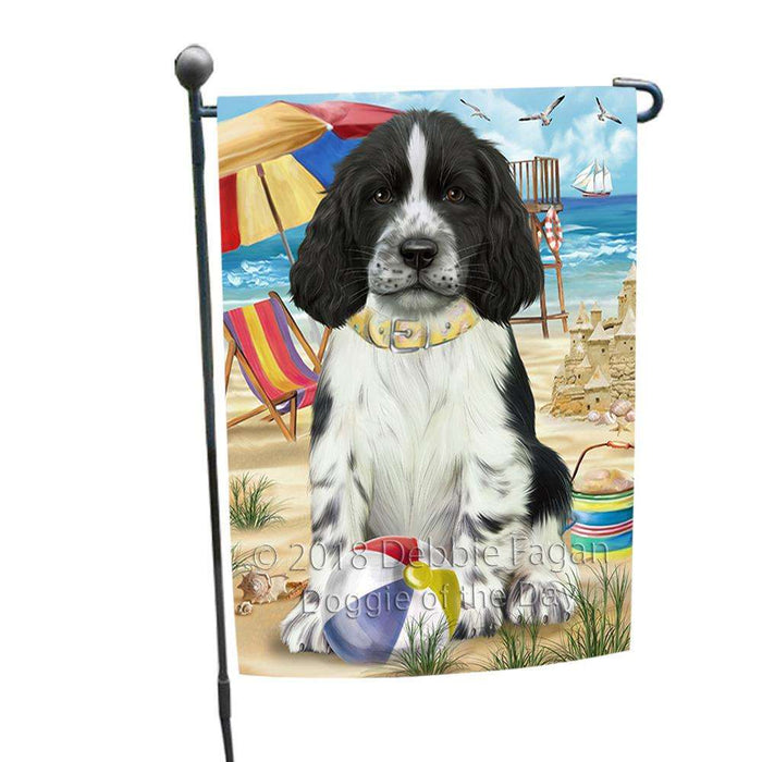 Pet Friendly Beach Springer Spaniel Dog Garden Flag GFLG54258