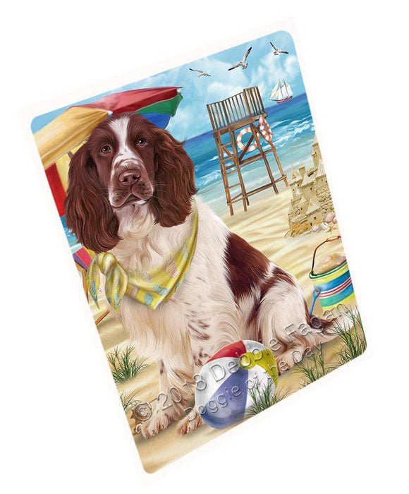 Pet Friendly Beach Springer Spaniel Dog Large Refrigerator / Dishwasher Magnet RMAG86034