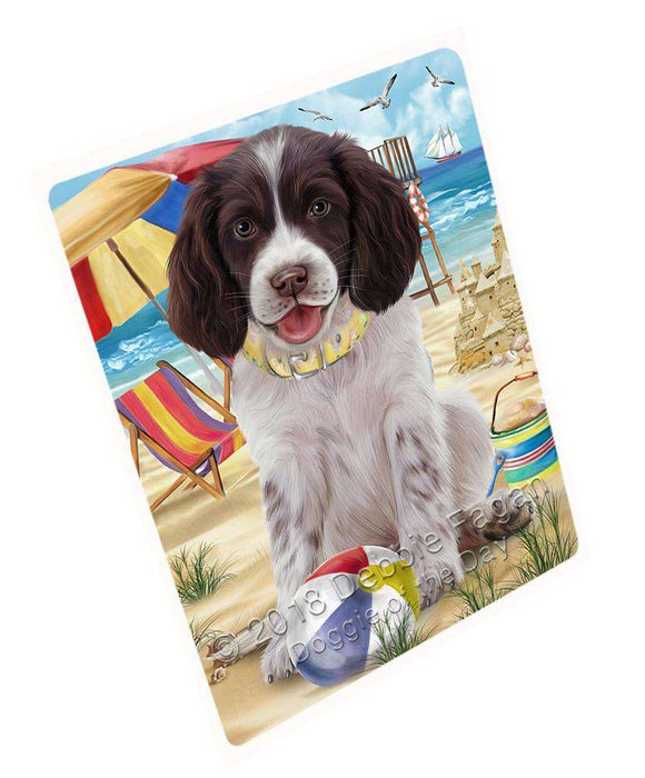 Pet Friendly Beach Springer Spaniel Dog Large Refrigerator / Dishwasher Magnet RMAG86040