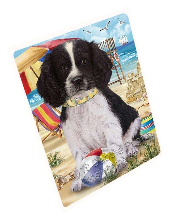 Pet Friendly Beach Springer Spaniel Dog Large Refrigerator / Dishwasher Magnet RMAG86046