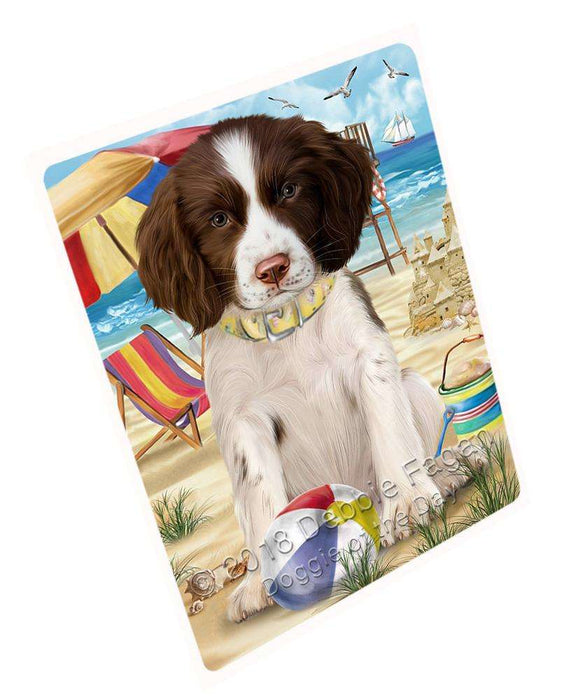 Pet Friendly Beach Springer Spaniel Dog Large Refrigerator / Dishwasher Magnet RMAG86052