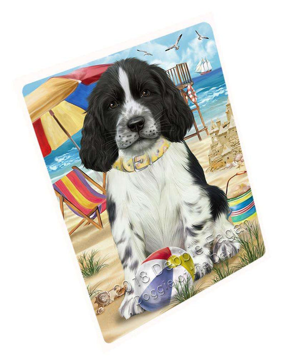 Pet Friendly Beach Springer Spaniel Dog Large Refrigerator / Dishwasher Magnet RMAG86058