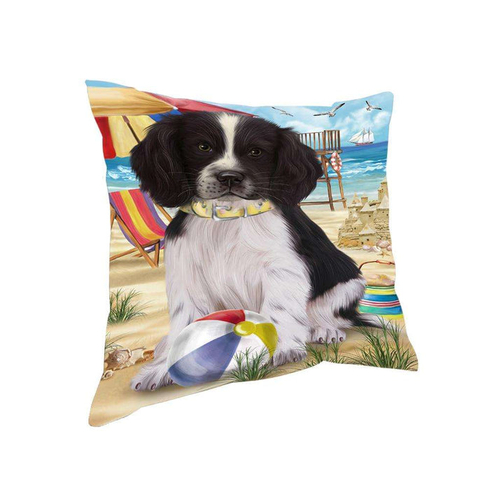 Pet Friendly Beach Springer Spaniel Dog Pillow PIL73400
