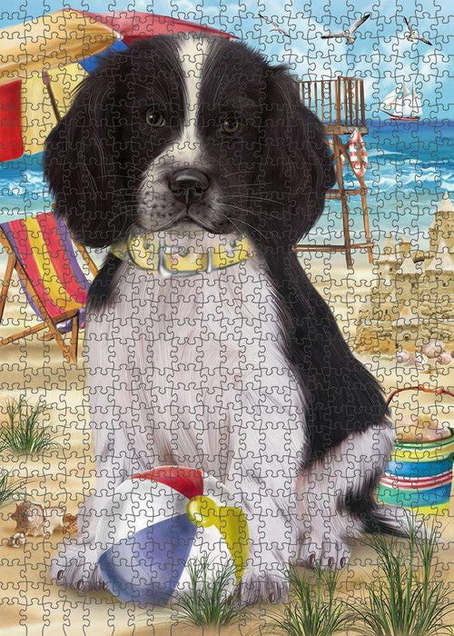 Pet Friendly Beach Springer Spaniel Dog Puzzle with Photo Tin PUZL83932