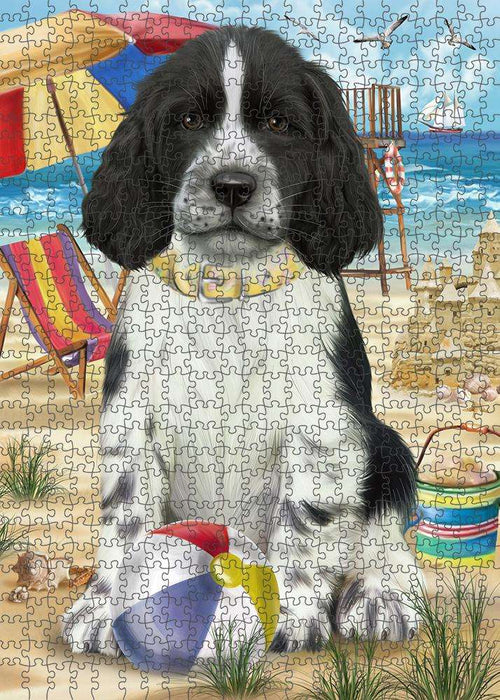 Pet Friendly Beach Springer Spaniel Dog Puzzle with Photo Tin PUZL83940