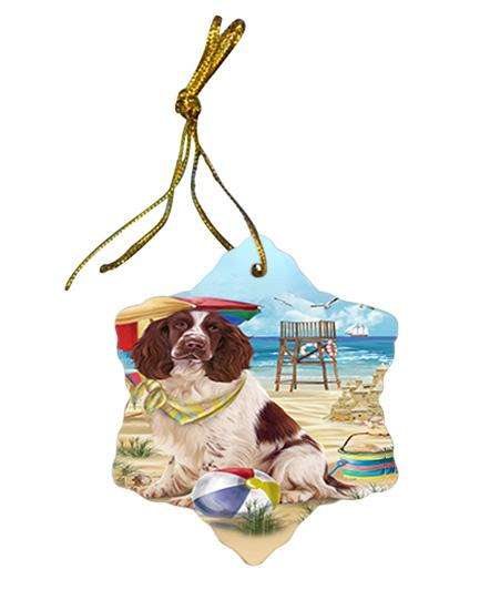 Pet Friendly Beach Springer Spaniel Dog Star Porcelain Ornament SPOR54183