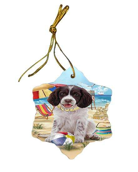 Pet Friendly Beach Springer Spaniel Dog Star Porcelain Ornament SPOR54184