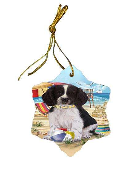 Pet Friendly Beach Springer Spaniel Dog Star Porcelain Ornament SPOR54185