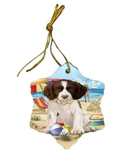 Pet Friendly Beach Springer Spaniel Dog Star Porcelain Ornament SPOR54186