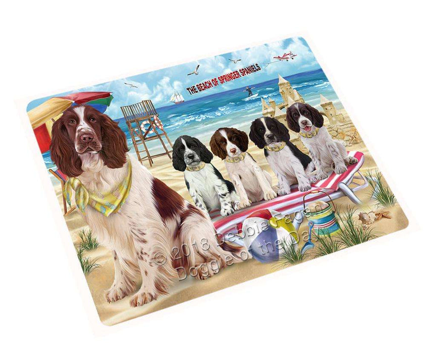 Pet Friendly Beach Springer Spaniels Dog Large Refrigerator / Dishwasher Magnet RMAG86028