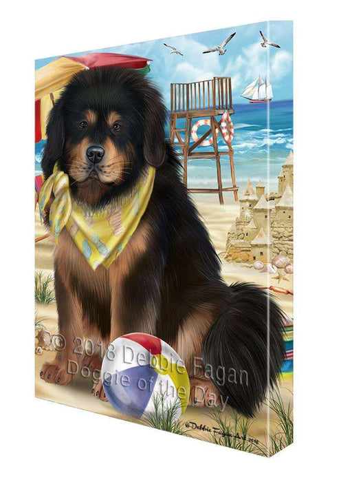 Pet Friendly Beach Tibetan Mastiff Dog Canvas Print Wall Art Décor CVS105632