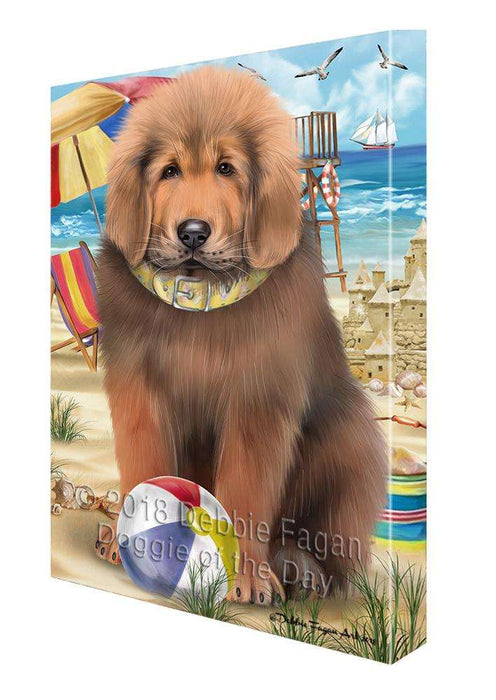 Pet Friendly Beach Tibetan Mastiff Dog Canvas Print Wall Art Décor CVS105650