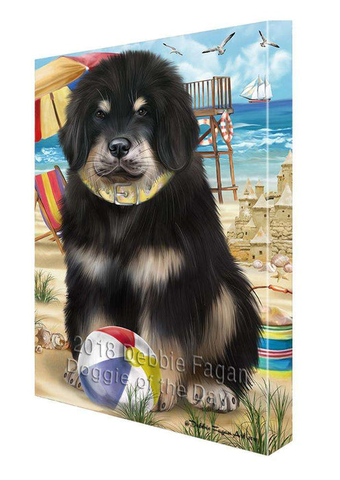 Pet Friendly Beach Tibetan Mastiff Dog Canvas Print Wall Art Décor CVS105659