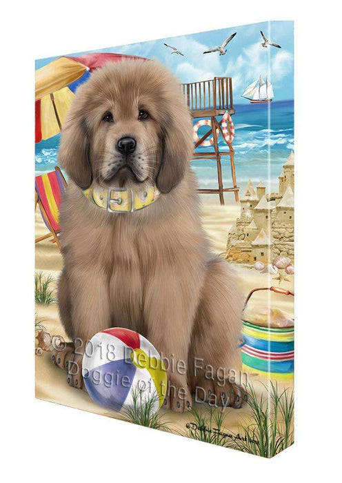 Pet Friendly Beach Tibetan Mastiff Dog Canvas Print Wall Art Décor CVS105668