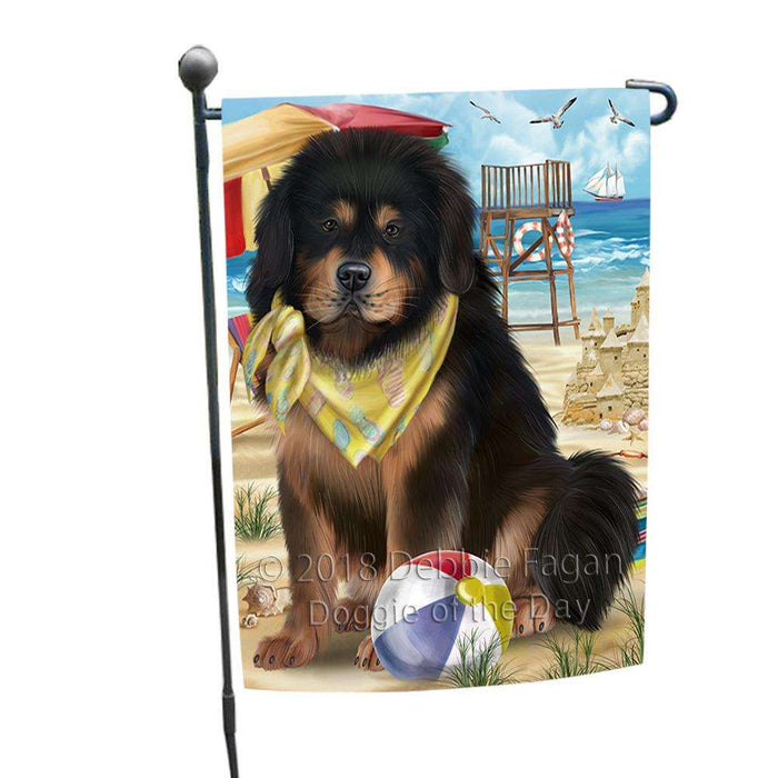 Pet Friendly Beach Tibetan Mastiff Dog Garden Flag GFLG54260