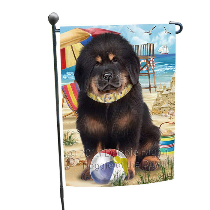 Pet Friendly Beach Tibetan Mastiff Dog Garden Flag GFLG54261