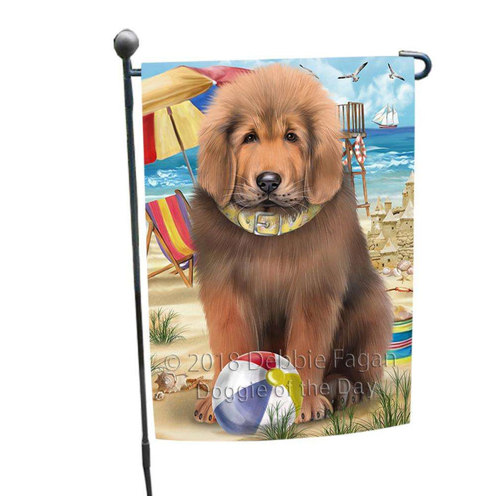 Pet Friendly Beach Tibetan Mastiff Dog Garden Flag GFLG54262