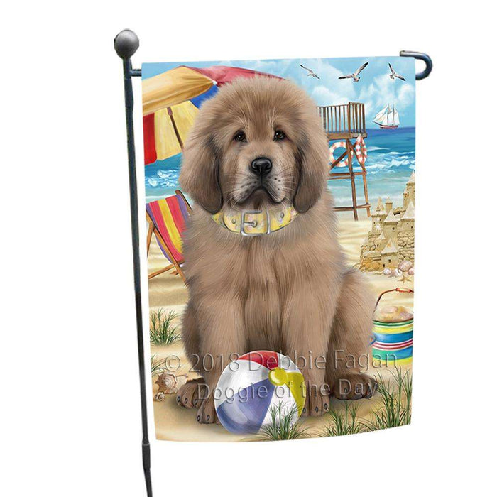 Pet Friendly Beach Tibetan Mastiff Dog Garden Flag GFLG54264