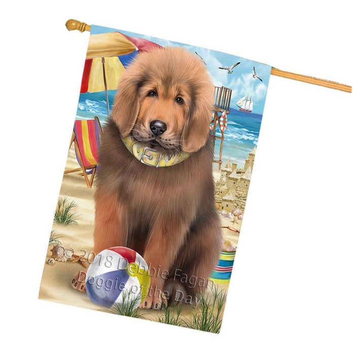 Pet Friendly Beach Tibetan Mastiff Dog House Flag FLG54398