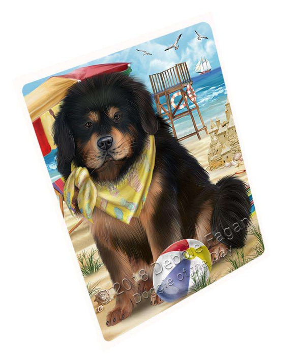 Pet Friendly Beach Tibetan Mastiff Dog Large Refrigerator / Dishwasher Magnet RMAG86070