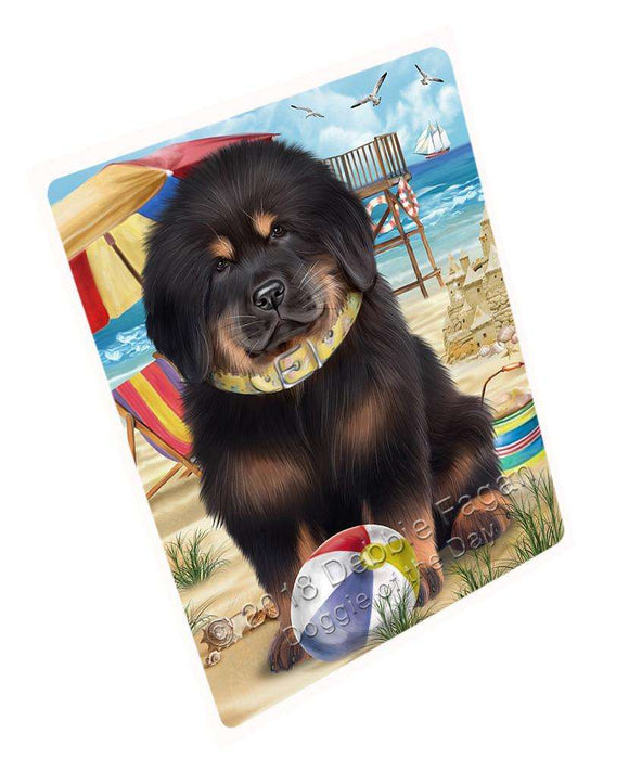 Pet Friendly Beach Tibetan Mastiff Dog Large Refrigerator / Dishwasher Magnet RMAG86076