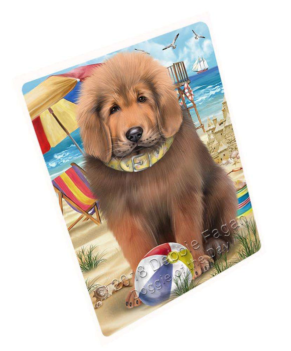 Pet Friendly Beach Tibetan Mastiff Dog Large Refrigerator / Dishwasher Magnet RMAG86082