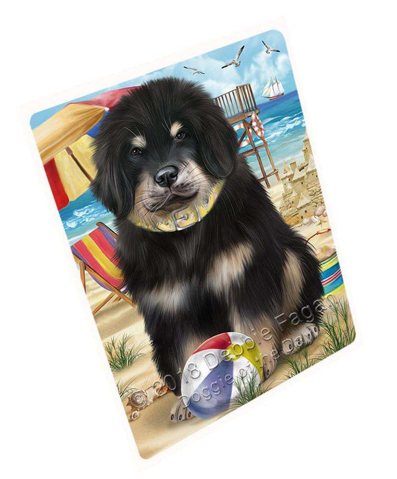 Pet Friendly Beach Tibetan Mastiff Dog Large Refrigerator / Dishwasher Magnet RMAG86088