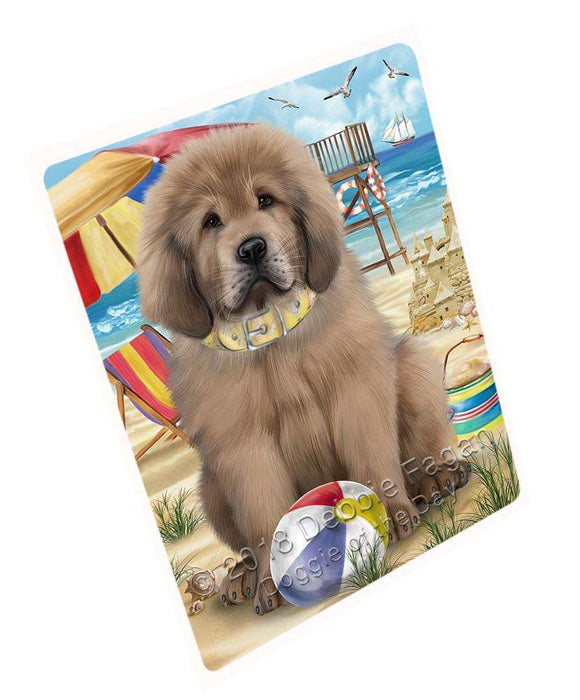 Pet Friendly Beach Tibetan Mastiff Dog Large Refrigerator / Dishwasher Magnet RMAG86094