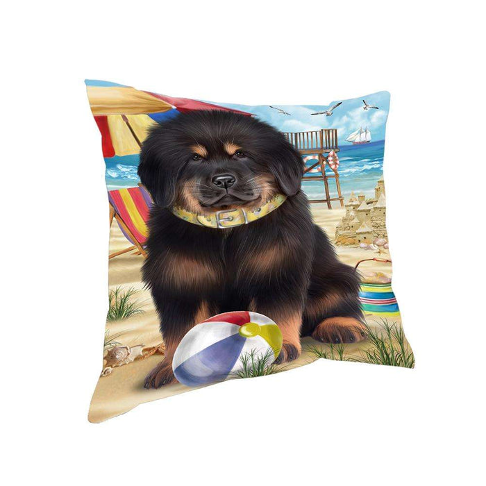 Pet Friendly Beach Tibetan Mastiff Dog Pillow PIL73420