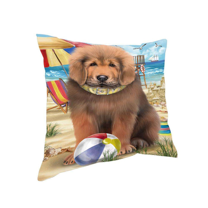 Pet Friendly Beach Tibetan Mastiff Dog Pillow PIL73424
