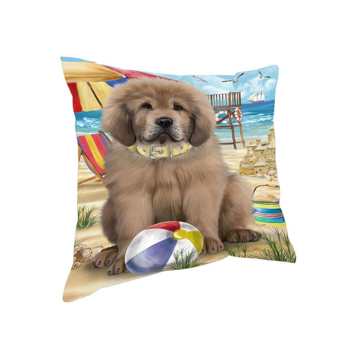 Pet Friendly Beach Tibetan Mastiff Dog Pillow PIL73432