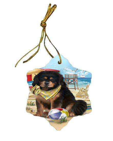 Pet Friendly Beach Tibetan Mastiff Dog Star Porcelain Ornament SPOR54189