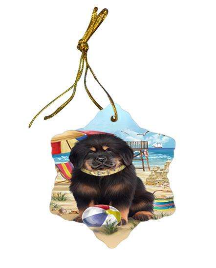 Pet Friendly Beach Tibetan Mastiff Dog Star Porcelain Ornament SPOR54190