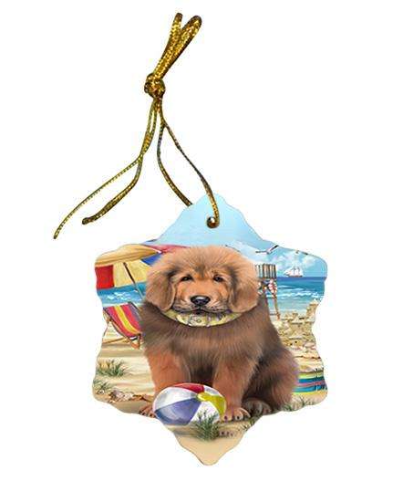 Pet Friendly Beach Tibetan Mastiff Dog Star Porcelain Ornament SPOR54191