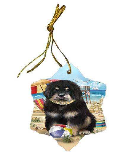 Pet Friendly Beach Tibetan Mastiff Dog Star Porcelain Ornament SPOR54192