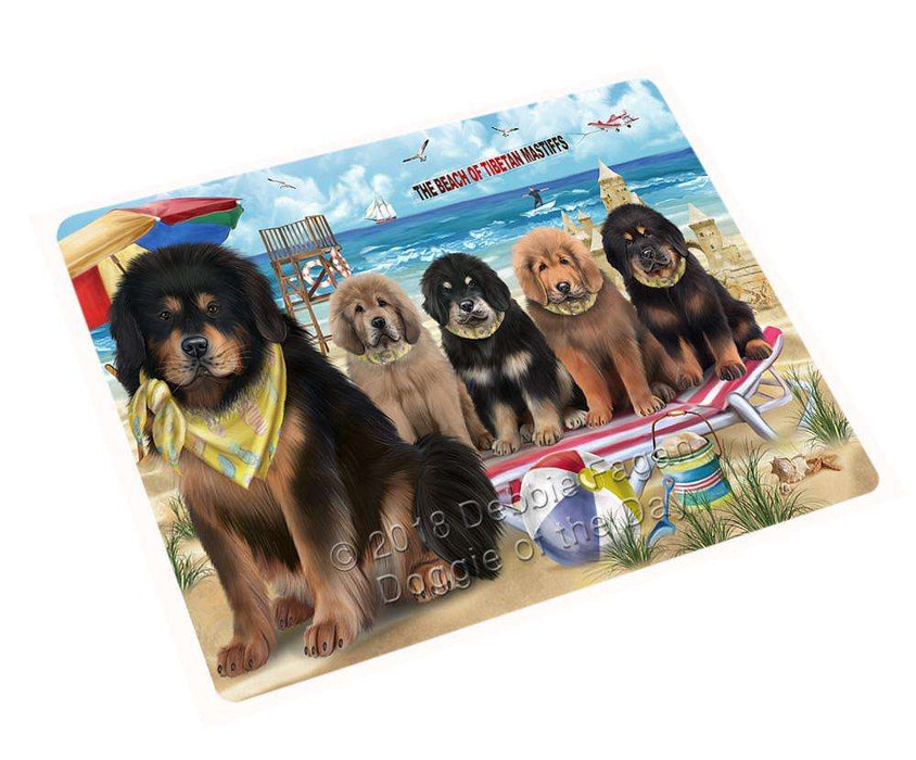 Pet Friendly Beach Tibetan Mastiffs Dog Large Refrigerator / Dishwasher Magnet RMAG86064