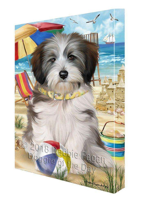Pet Friendly Beach Tibetan Terrier Dog Canvas Wall Art CVS53400