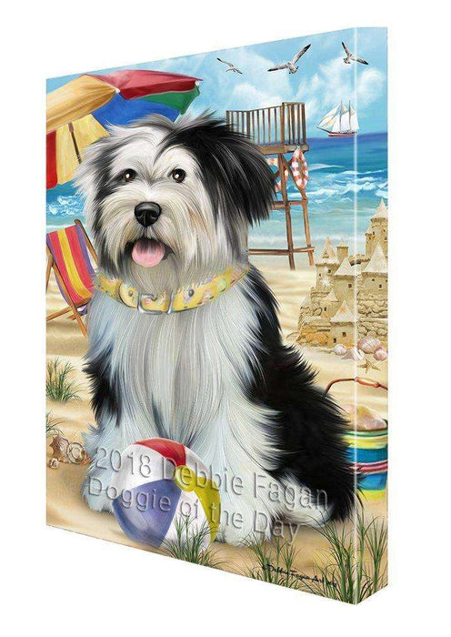 Pet Friendly Beach Tibetan Terrier Dog Canvas Wall Art CVS53418