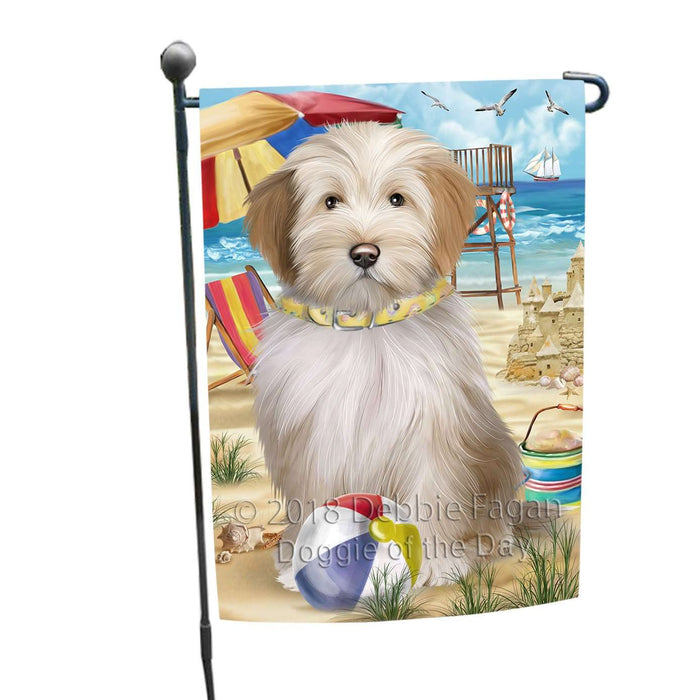 Pet Friendly Beach Tibetan Terrier Dog Garden Flag GFLG48611