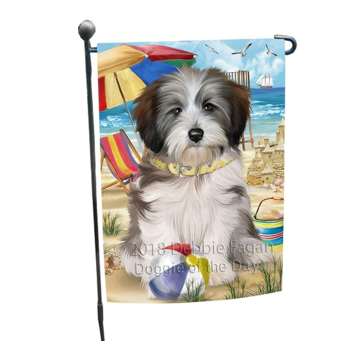 Pet Friendly Beach Tibetan Terrier Dog Garden Flag GFLG48612
