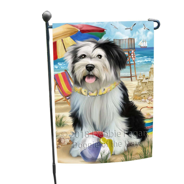 Pet Friendly Beach Tibetan Terrier Dog Garden Flag GFLG48614
