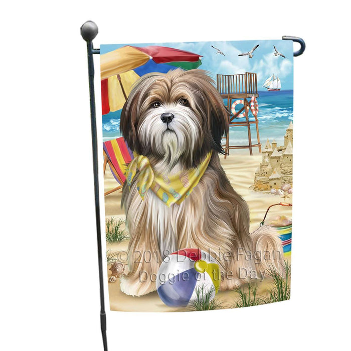 Pet Friendly Beach Tibetan Terrier Dog Garden Flag GFLG48615