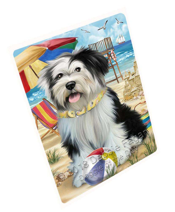 Pet Friendly Beach Tibetan Terrier Dog Magnet Mini (3.5" x 2") MAG49809