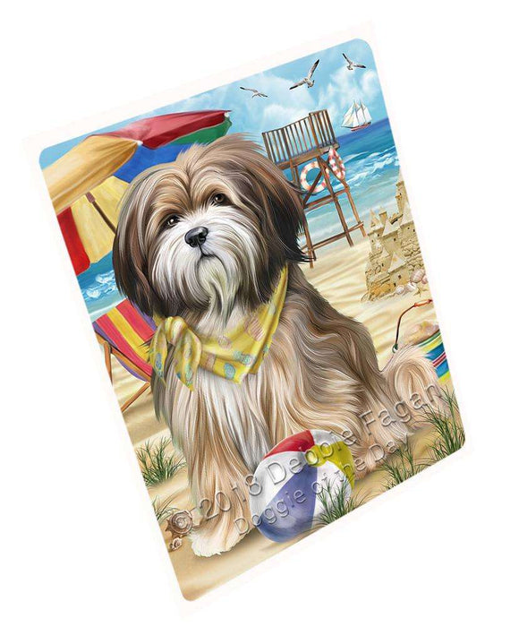 Pet Friendly Beach Tibetan Terrier Dog Magnet Mini (3.5" x 2") mag49812