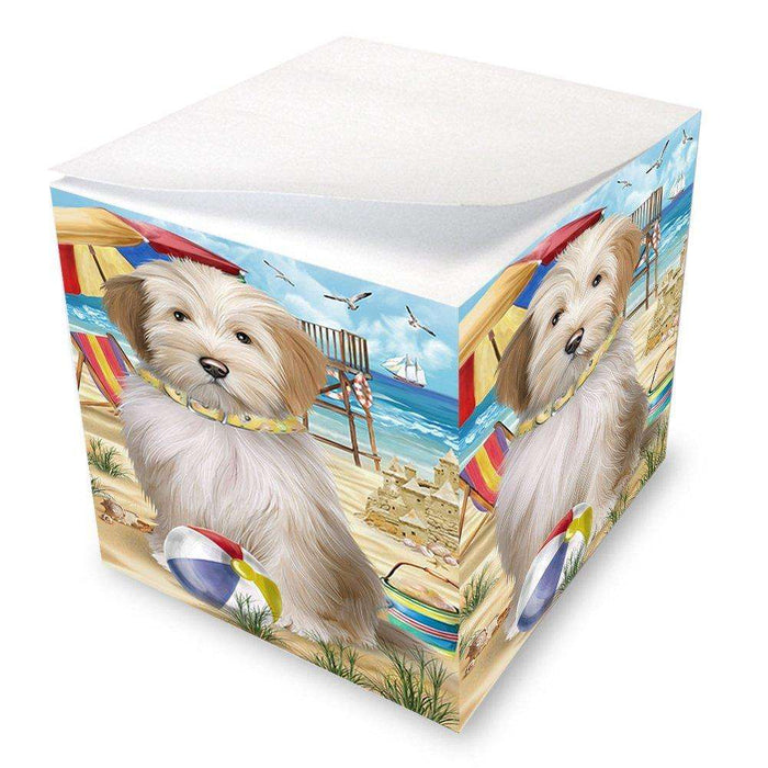 Pet Friendly Beach Tibetan Terrier Dog Note Cube NOC48702