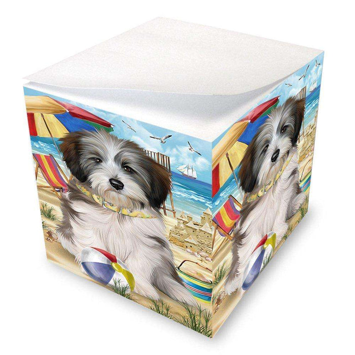 Pet Friendly Beach Tibetan Terrier Dog Note Cube NOC48703